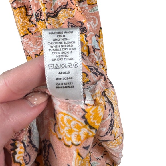 LOFT Floral Halter Neck Tank Top Peach XS - Picture 6 of 8